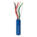 Genesis 52515506 16/4 Stranded Riser Speaker Cable, Unshielded, CL3R, CMR, FT4, Sunlight Resistant, 500' (152.4m), REELEX Pull Box, Blue