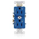 Leviton 5262-S2B Duplex Power Outlet, 15A, 125V, NEMA 5-15R, Indoor, Narrow Marked, Black