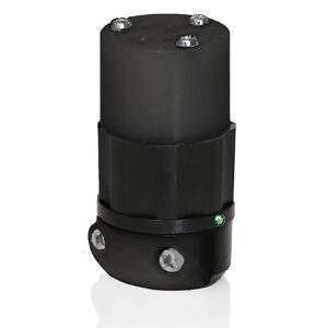 Leviton 5269-PLB Straight Blade Connector, Industrial Grade, 15A, 125V, Black