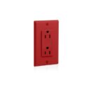 Leviton 5280-R Decora Surge Receptacle with Wallplate