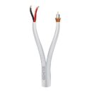 Genesis 53555012 RG59 18/2 Plenum Coaxial Cable, 20 AWG with BC Braid, CL2P, CMP, FT6, 500' (152.4m), Reel, Natural White (Replaces 53551012)