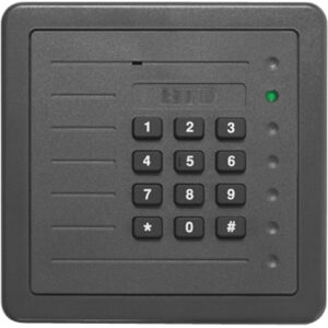 HID 5355AGK14 ProxPro 125 kHz Wall Switch Keypad Proximity Reader with Wiegand Output, Buffer One to Keys (Standard 26-Bit Output), Gray