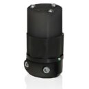 Leviton 5369-PLB Straight Blade Connector, Industrial Grade, 20A, 125V, Black