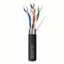 Genesis 53931108 CAT6a Plenum Cable, 23/4 Solid BC, Unshielded, CMP, FT6, 1000' (304.8m) Pull Box, Black