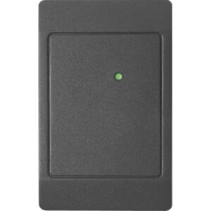 HID 5395C2100 ThinLine II Proximity Reader with Wiegand Output, Pigtail, Beep On, LED Normally Red, Reader Flashes Green on Tag Read, Designer Charcoal Gray