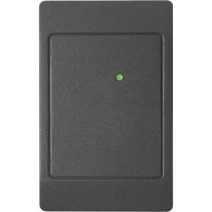 HID 5395CG100 ThinLine II Proximity Reader with Wiegand Output, Pigtail, Beep On, LED Normally Red, Reader Flashes Green on Tag Read, Classic Charcoal Gray
