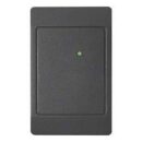HID 5398CG104 ThinLine II Proximity Reader with Clock and Data Output, Pigtail, Beep On, LED Normally Red, Host must Flash Green, Classic Charcoal Gray