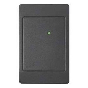 HID 5398CG104 ThinLine II Proximity Reader with Clock and Data Output, Pigtail, Beep On, LED Normally Red, Host must Flash Green, Classic Charcoal Gray