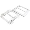 Wiremold 5450 Device Bracket Fitting, Dual Channel Raceway Provides Wire and Cable Management for Data, Voice, Video, and Power Applications, Ivory