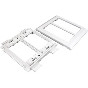Wiremold 5450 Device Bracket Fitting, Dual Channel Raceway Provides Wire and Cable Management for Data, Voice, Video, and Power Applications, Ivory