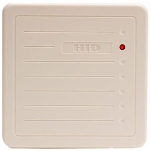 HID 5455BBN00 ProxPro II Proximity Reader with Wiegand Output, Pigtail, Beep On, LED Normally Red, Reader Flashes Green on Tag Read, Beige