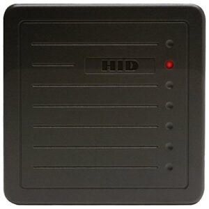 HID 5455BGN04 ProxPro II Proximity Reader with Wiegand Output, Pigtail, Beep On, LED Normally Red, Host Must Flash Green, Charcoal Gray