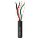 Genesis 54745508 16/4 Stranded Riser Audacious Speaker Cable, Unshielded, CMR, FT4, Sunlight Resistant, CL2R, 500' (152.4m), REELEX Pull Box, Black