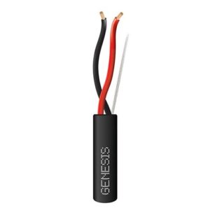 Genesis 54755508 14/2 Stranded Riser Audacious Speaker Cable, Unshielded, CMR, FT4, Sunlight Resistant, CL2R, 500' (152.4m), REELEX Pull Box, Black