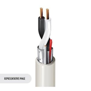 Belden 5500FE 009Z1000 22/2 Security and Sound Cable, BC, CMR, 1000' (304.8m) ReelTuff Box, White