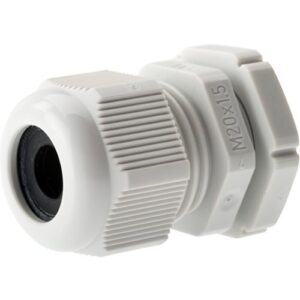 AXIS 5503-761 Plastic Threaded Cable Gland for M20 Holes, 5-Pack, White