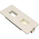 Wiremold 5507FRJ 5500 Series Flush Dual RJ Connector Faceplate Fitting, White