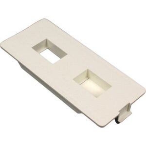 Wiremold 5507FRJ 5500 Series Flush Dual RJ Connector Faceplate Fitting, White