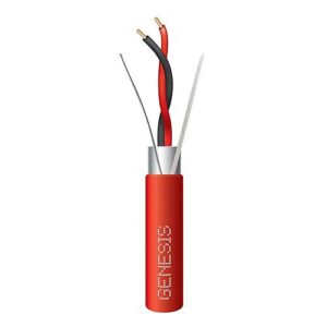 Genesis 55521004 16/1 Pair Solid Shielded Fire Alarm Cable, NYC Local Law 39, FPLP, NYC LL5, 1000' (304.8m), Reel, Red