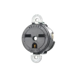 Leviton 5658-SS Single Receptacle, 2-Pole, 3-Wire, 15A, 250V
