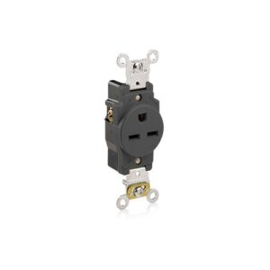 Leviton 5661-E Single Receptacle, 2-Pole, 3-Wire, 15A, 250V