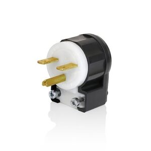 Leviton 5666-CA 15A 250V 2-Pole 3-Wire 6-15P Angle Plug, Connectors