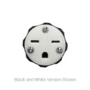 Leviton 5669-PLC Straight Blade Connector, Industrial Grade, 15A, 250V, Black-White