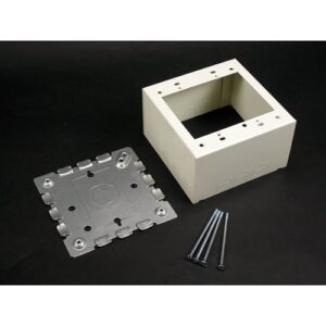 Wiremold 5744S-2WH Deep Switch and Receptacle Box, 2-Gang