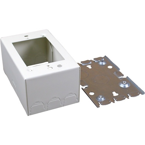 Wiremold 5747WH 500/700 Single-Gang Shallow Switch and Receptacle Box Fitting