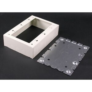 Wiremold 5748-3WH 500/700 Three-Gang Switch and Receptacle Box Fitting for Deep Switches and Receptacles