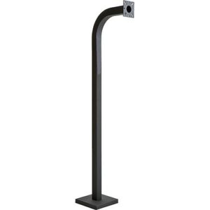 Pedestal Pro 58-9C-S 58" Gooseneck Pedestal, 12" Neck Reach, 2" Square, Black Powder Coated