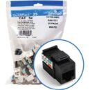 Leviton 5G108-BE5 GigaMax CAT5e QuickPort Jack QuickPack, 25-Pack, Black