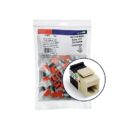Leviton 5G108-BI5 GigaMax CAT5E Channel-Rated Keystone Jack, 25-Pack, Ivory