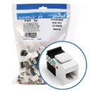 Leviton 5G108-BW5 GigaMax CAT5e QuickPort Jack QuickPack, 25-Pack, White