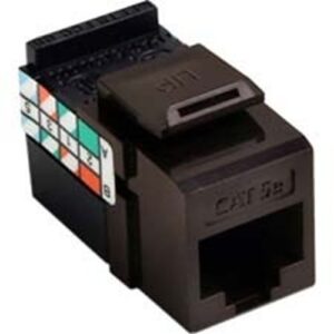 Leviton 5G108-RB5 Gigamax CAT5E Channel-Rated Keystone Jack, Brown