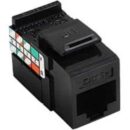 Leviton 5G108-RE5 GigaMax CAT5e QuickPort Jack, Black