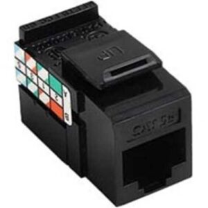 Leviton 5G108-RE5 GigaMax CAT5e QuickPort Jack, Black