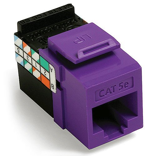 Leviton 5G108-RP5 GigaMax Cat 5e QuickPort Jack, Purple