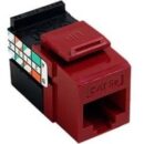 Leviton 5G108-RR5 GigaMax CAT5e QuickPort Jack, Dark Red
