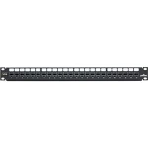 Leviton 5G270-U24 CAT5e Flat QuickPort Patch Panel, 24-Port, 1U RMS