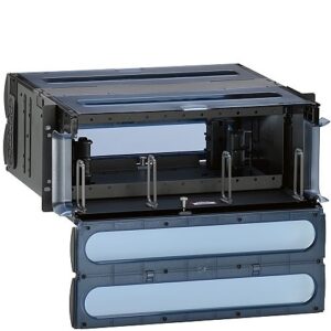 Leviton 5R4UH-S12 OPT-X 2000i SDX 4RU Fiber Enclosure with Sliding Tray, Empty, Black