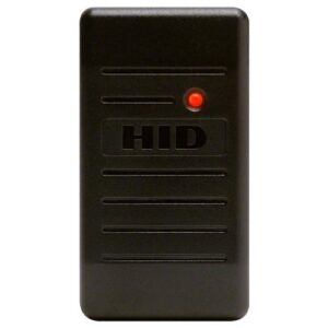 HID 6005BKB00 ProxPoint Plus Proximity Card Reader with Wiegand Output, Pigtail, Beep On, LED Normally Red, Reader Flashes Green on Tag Read, Black