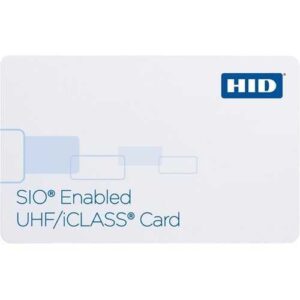 HID 6013SGGAAN UHF iCLASS Smart 32K Card, UHF and iCLASS SIO Programmed, Glossy Front and Back, UHF Sequential Matching Encoded/Printed Numbering, iCLASS Matching Numbering, No Slot
