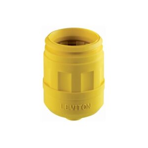 Leviton 6017-Y Boot Plug for 15/20A Plugs, Yellow