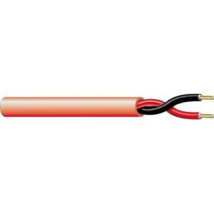 West Penn 60993BRD0500 1/14 Solid Unshielded Fire-Retardant Plenum Cable, 3.25", Red