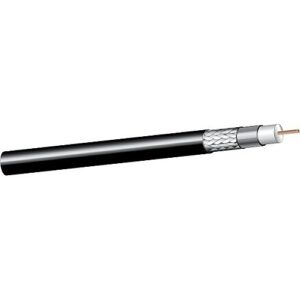 West Penn 6100EZBK1000 RG6 Coaxial Cable, CCS PVC, Black, EZBOX, 1M