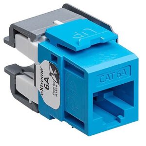 Leviton 6110G-RL6 eXtreme CAT6A QuickPort Jack, Channel-Rated, Blue