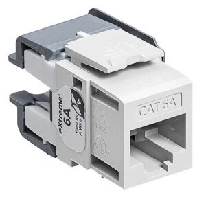 Leviton 6110G-RW6 eXtreme CAT6A QuickPort Jack, Channel-Rated, White