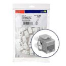 Leviton 61110-BG6 eXtreme CAT6 QuickPort Jack QuickPack, 25-Pack, Gray