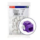 Leviton 61110-BP6 eXtreme CAT6 QuickPort Jack QuickPack, 25-Pack, Purple